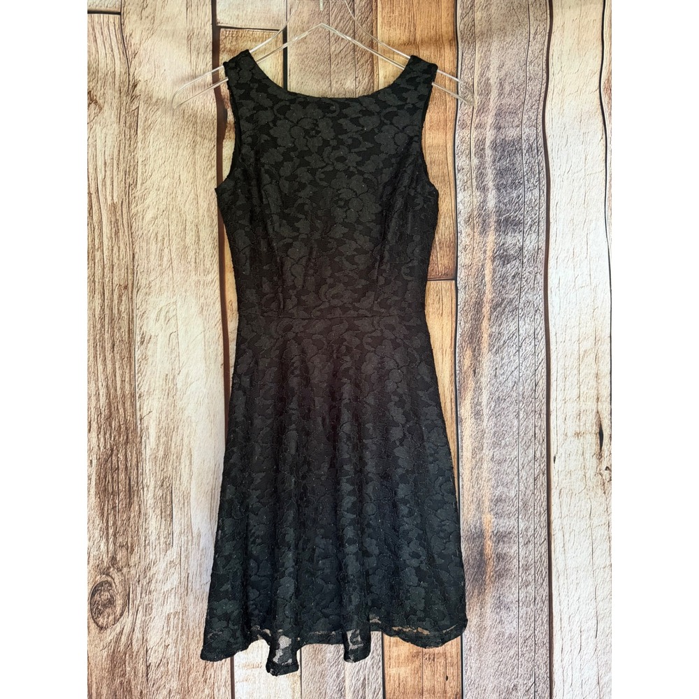 Speechless Lace Fit & Flare Dress Tween Dance Party Black Juniors Size 1 NWT